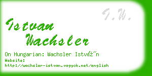 istvan wachsler business card